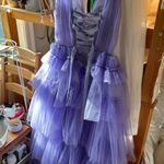Lavender Prom Dress with Ruffles Purple Photo 2