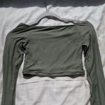 Aerie  Asymmetrical Green Crop Top Photo 0