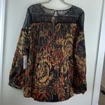 Sunny Leigh  PLUS PLEATED TOP WITH LACE SHOULDER, Burgundy,2x,NWT Photo 5