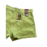 LEVIS High Waisted Lime Denim Mom Shorts Size 27 NEW Green Photo 4