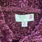 SO  Juniors Knitted Burgundy Long Sleeve Pullover Hoodie Photo 3