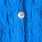 Anthropologie  Eri + Ali Cerulean Blue Textured Short Sleeve Button Down Shirt Photo 5