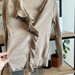 Banana Republic  Italian Yarn Ruffle Placket Wool Alpaca Blend Summer Cardigan, S Photo 2