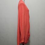 Woman Within Bright CoralShaker Stitch Button Ftont Cardigan Size 5X Photo 3