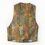 American Vintage VTG Aztec Pattern Waistcoat Vest Pastel Colors‎ Size Small Boho Western Photo 4