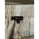 Quince 100% Linen Shorts Womens L Beige Tan Beachy Ethically Woven Coastal Photo 6