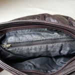 Vintage 90s Brown Genuine Leather Shoulder Bag Boho Festival Crossbody Purse Photo 11