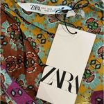 ZARA Boho Patchwork Sheer Pheasant Blouse Size L NEW Photo 7