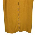 Madewell  cotton nubby Texture & Thread yellow button cap sleeve dress size M Photo 5