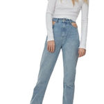 Nasty Gal “Cut-Out of This World” High-Waisted Mom Jeans Photo 0