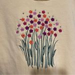 Breckenridge Vintage 80’s cottagecore buttercup yellow mock neck soft sweatshirt floral bling Photo 2