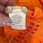Fig & Flower Womens Boho Peasant Top Orange 3/4 Sleeve Lace Eyelet Lightweight Size undefined Photo 6