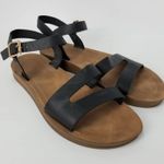 Rouge Helium Womens Ankle Strap Sandals Black Cut Out Adjustable Buckle Size 9 Photo 5