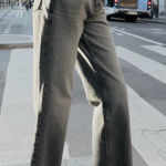 ZARA  TRF Stove Pipe Black Grey Wash High Waisted Straight Leg Jeans Size 2 Photo 0