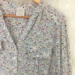 Ella Moss  White Floral‎ Utility Blouse-N17 Photo 3