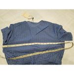 The East Order  ‘Mahlia’ Cobalt Blue Checked  Button Down Crop Top Size (L) Photo 7