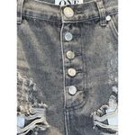 One Teaspoon One x Outlaws Distressed Cut Off Denim Shorts Phantome Black Sz 27 Photo 1