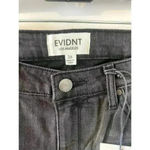 NWT Evidnt Anthropologie Hermosa Jeans Raw Fringe Ankle Black washed Size 26 Photo 2