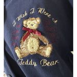 VTG Decorated Originals Teddy Bear Fleece Navy XL Jacket with Embroidery Retro Blue Photo 1
