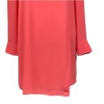 BCBGMAXAZRIA “Ashton” faux wrap chiffon midi dress in “coral reef”. XS/Tall. EUC Photo 2