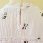 Lucky Brand floral mixed media blouse size small Photo 8