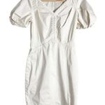 Zac Posen Z Spoke White Short Puff Sleeve V Photo 0