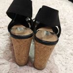 Steve Madden Terorr Leather Strappy Cork Wedge Heels Black 6.5 Photo 2