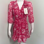 Ba&sh  Ulia Printed Wrap Mini Dress (Size Extra Small) NEW Photo 7