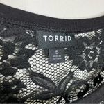 Torrid  Black lace crew tee sheer women’s size 5X sexy casual dressy curvy style Photo 3