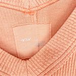 Aerie Ribbed V-Neck Pullover S Orange Photo 3