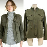 NSF Kae Utility Full Zip Drawstring Military Jacket Cotton Green Size Medium Photo 1