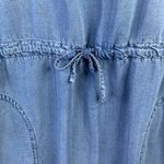 Neon Buddha Size S Shirt Dress Chambray 100% Tencel Long Sleeve V Photo 2