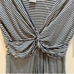 Max Studio  black and beige stripe tshirt dress medium Photo 1