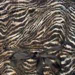 Alberto Makali Vintage 90s Shaggy Zebra Boatneck Poncho Sweater, Sz S/M Photo 12