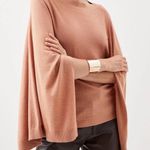 Karen Millen Cashmere Blend Drama Sleeve Slash Neck Knit Top Photo 0