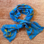 Silk blue scarf Photo 0