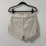 EXPRESS Cream Shortie Super High Rise Belted Shorts Sz 8 Photo 2