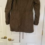 Abercrombie & Fitch Parka coat removable fur hood midi length size Small FLAW Photo 6