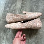 Birdies  Starling woven "leather" loafer flats pink white weave intrecciato 9 Photo 8