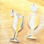 Gold Glitter 'Happy New Year' Earrings Photo 8