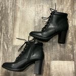 Style & Co  Black Lace-Up Heeled Ankle Boots Size 11 Photo 5