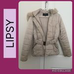 Lipsy London  Zip Up Coat Size S, Lined With Belt.. Photo 1