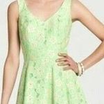 Lilly Pulitzer  Freja New Green Pique Two Tone Lace Fit Flare Dress Photo 0