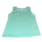 Sag Harbor Womens Aqua Blue Lace Overlay Tank Top Size Large Photo 3