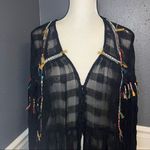 ZARA Artsy Embroidered Button Front Kimono Duster Photo 6