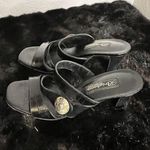 Brighton  Women Rondo Leather High Heel Sandals 7 M Slip On Brown Strappy Italy Photo 0