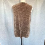 Eileen Fisher Vintage Unisex M/L Brown Chenille Knit Sweater Vest V-Neck Photo 3