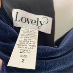 Dessy Lovely Velvet Twist Front Cutout Maxi Dress Midnight Blue Size 2 NWT Photo 6