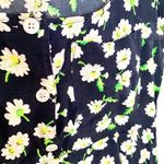Floral Daises Black And White mini dress with buttons size small Photo 3