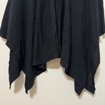Eileen Fisher  One Size Shawl Poncho Cardigan Women’s Cotton Linen Black Photo 3